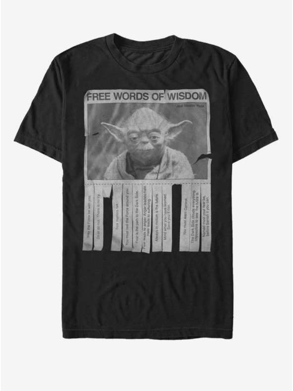 ZOOT.Fan Schwarzes Herren Star Wars Words of Wisdom T-Shirt