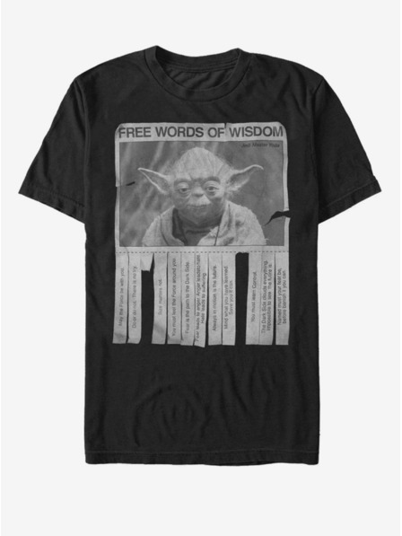 ZOOT.Fan Schwarzes Herren Star Wars Words of Wisdom T-Shirt