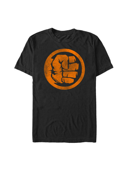 ZOOT.Fan Schwarzes Herren T-Shirt Marvel Hulk Orange