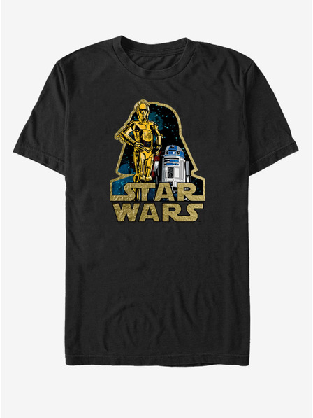ZOOT.Fan Schwarzes Unisex-T-Shirt Star Wars Shiny Droids