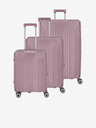 Travelite Set aus drei Damen-Reisekoffern in rosa Travelite Elvaa 4w S,M,L Rosé