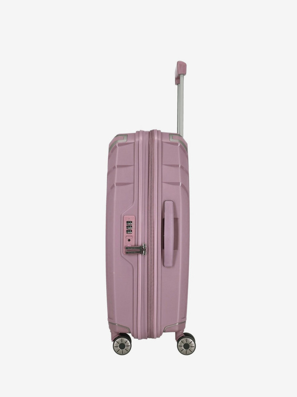 Travelite Set aus drei Damen-Reisekoffern in rosa Travelite Elvaa 4w S,M,L Rosé