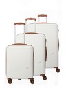 Travelite Travelite Bali Reisekoffer Set S,M,L Weiß/Cognac