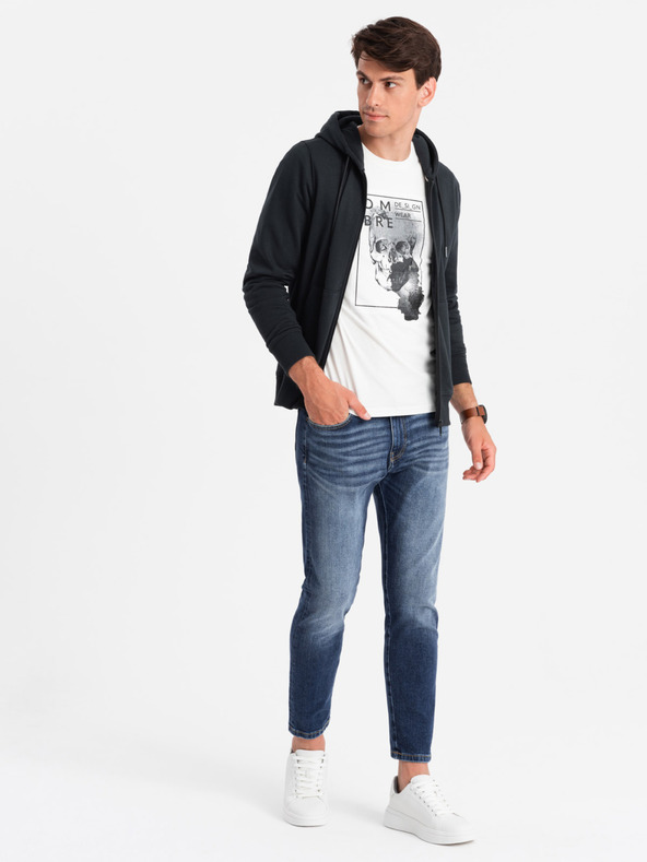 Ombre Clothing Herren Baumwoll-Sweatjacke BASIC Ombre Clothing