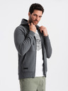 Ombre Clothing Herren Baumwoll-Sweatjacke BASIC Ombre Clothing