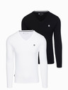 Ombre Clothing Herren Langarm-Set V-NECK - 2er-Pack Mix V4 Z87 Ombre Clothing
