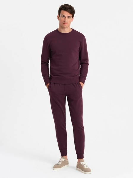 Ombre Clothing BASIC Herren Baumwoll-Sweatshirt BASIC burgundy Ombre Kleidung