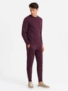 Ombre Clothing BASIC Herren Baumwoll-Sweatshirt BASIC burgundy Ombre Kleidung
