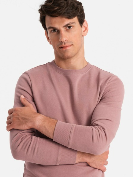 Ombre Clothing Herren BASIC Baumwoll-Kapuzenpullover BASIC dunkelrosa Ombre Clothing