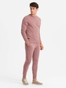 Ombre Clothing Herren BASIC Baumwoll-Kapuzenpullover BASIC dunkelrosa Ombre Clothing
