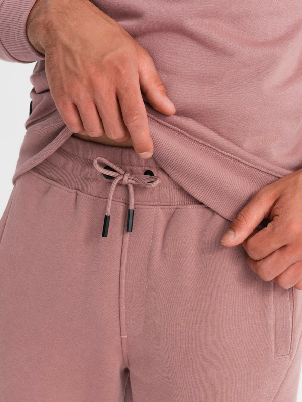 Ombre Clothing Herren BASIC Baumwoll-Kapuzenpullover BASIC dunkelrosa Ombre Clothing