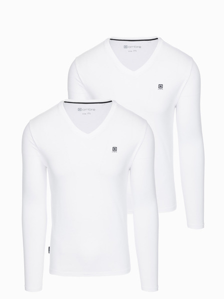 Ombre Clothing Herren-Langarmset V-NECK - Mix 2er-Pack V2 Z87 Ombre Clothing