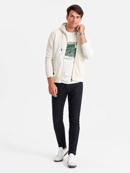 Ombre Clothing Herren Baumwoll-Sweatjacke BASIC Ombre Clothing