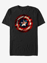 ZOOT.Fan Schwarzes Unisex T-Shirt ZOOT.Fan Marvel Flag Shield