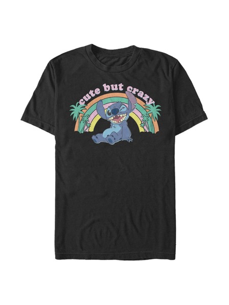 ZOOT.Fan Schwarzes Herren T-Shirt Disney Kawaii Stitch