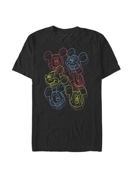 ZOOT.Fan Schwarzes Herren Disney Neon Heads T-Shirt