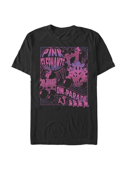 ZOOT.Fan Schwarzes Herren T-Shirt Disney Classics Rosa Elefanten