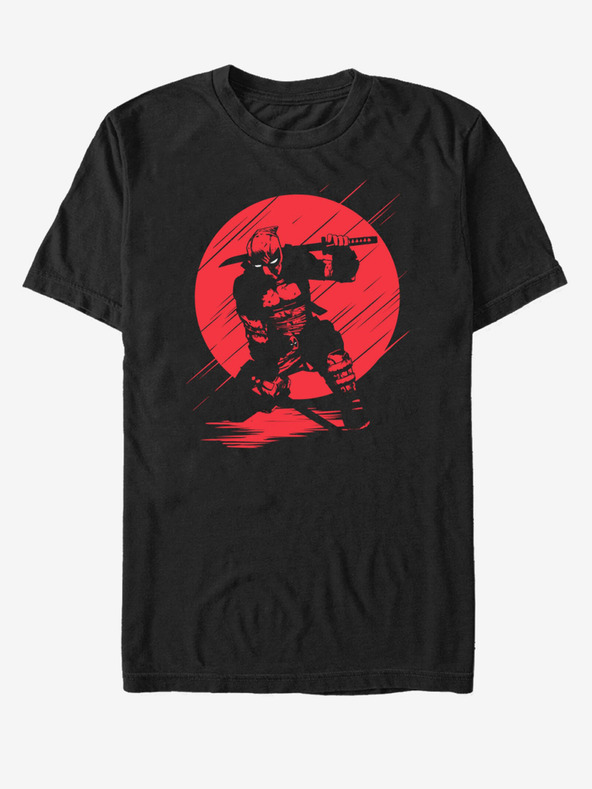 ZOOT.Fan Schwarzes Unisex T-Shirt Marvel Silhouette Deadpool