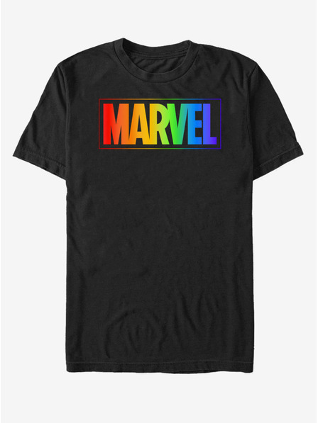 ZOOT.Fan Schwarzes Herren Marvel Regenbogen T-Shirt Marvel