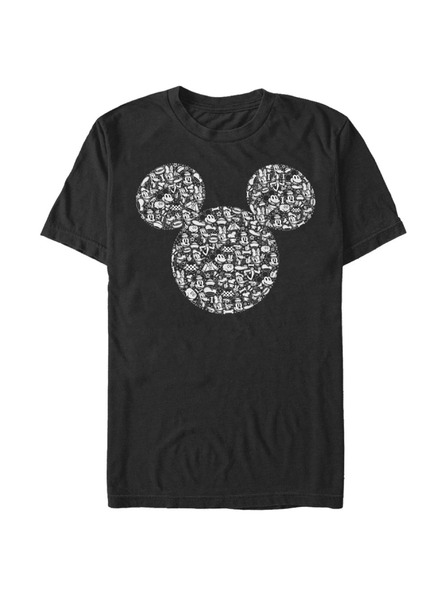 ZOOT.Fan Schwarzes Herren T-Shirt Disney Mickey Icons Fill