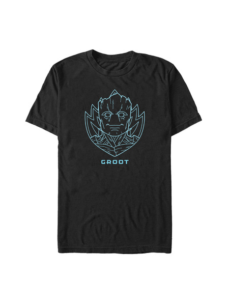 ZOOT.Fan Schwarzes Herren-T-Shirt Marvel GROOT BADGE