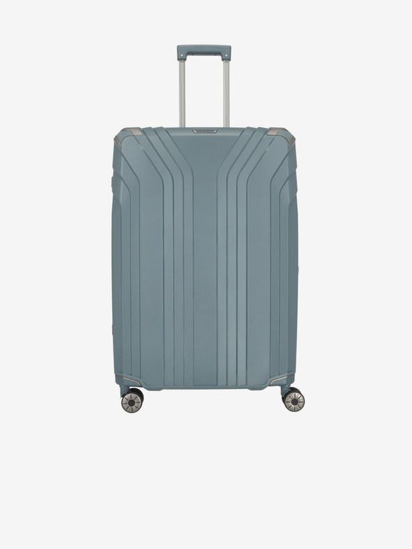 Travelite Grauer und blauer Travelite Elvaa 4w L Reisekoffer