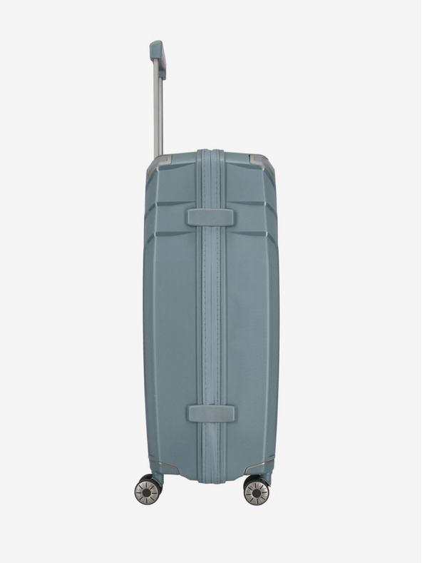 Travelite Grauer und blauer Travelite Elvaa 4w L Reisekoffer