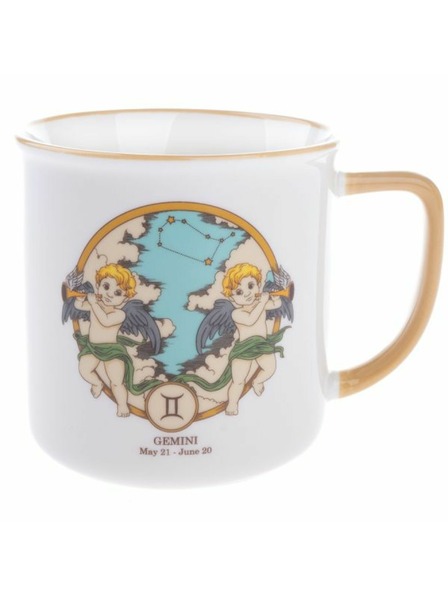 Casa de Engel Porzellanbecher, Sternzeichen - Zwillinge, 460ml, 6/36