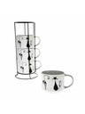 Casa de Engel Keramiktassen im Metallständer, 4x300ml, 1/9