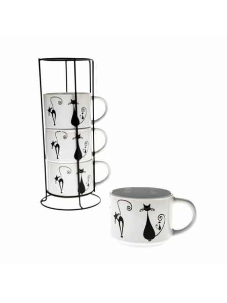 Casa de Engel Keramiktassen im Metallständer, 4x300ml, 1/9