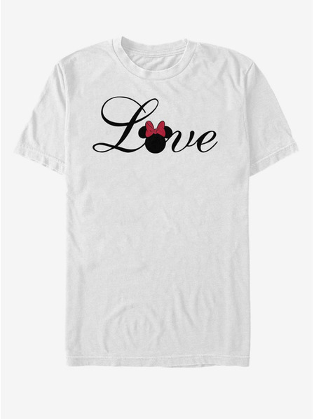 ZOOT.Fan Weißes Herren Disney Classics MINNIE LOVE SCRIPT T-Shirt