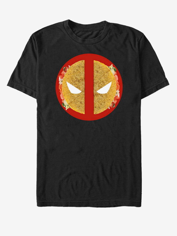 ZOOT.Fan Schwarzes unisex Marvel Deadpool Taco Face T-Shirt