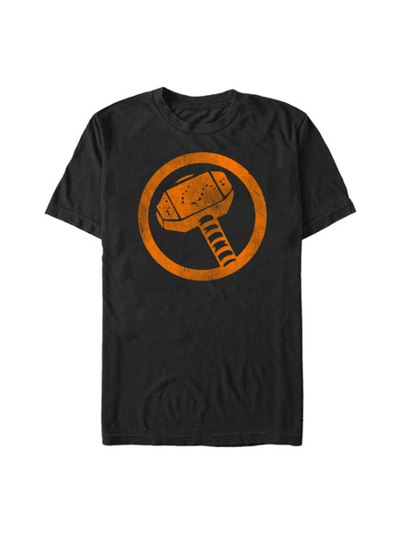 ZOOT.Fan Schwarzes Herren T-Shirt Marvel Thor Retrorange