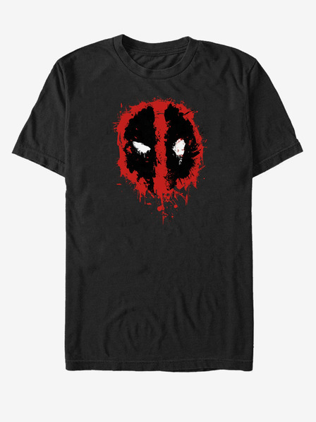 ZOOT.Fan Schwarzes Unisex-T-Shirt Marvel Deadpool Splatter Icon