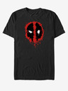 ZOOT.Fan Schwarzes Unisex-T-Shirt Marvel Deadpool Splatter Icon