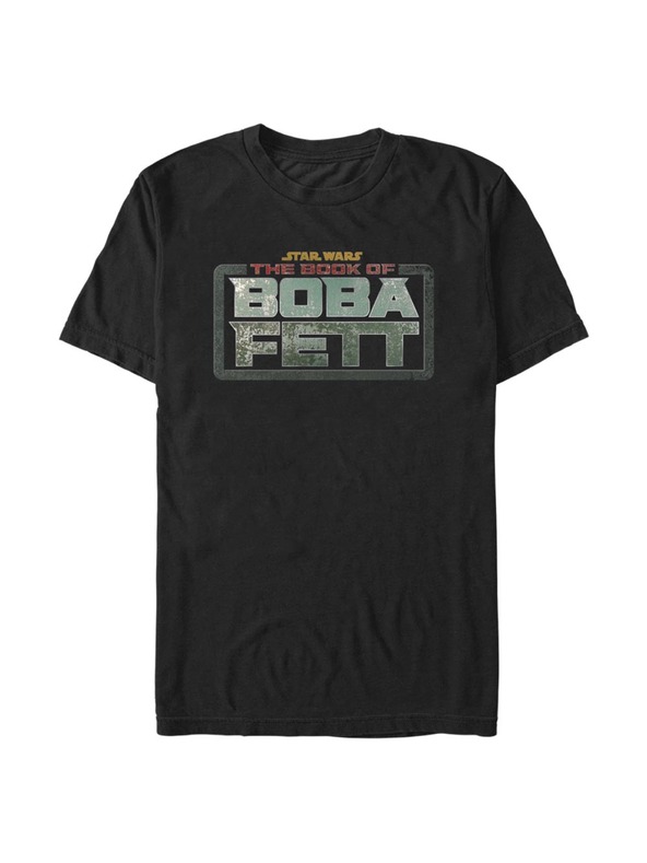 ZOOT.Fan Schwarzes Herren T-Shirt Star Wars Boba Fett Main Logo