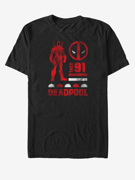 ZOOT.Fan Schwarzes Unisex-T-Shirt Marvel Deadpool Sil
