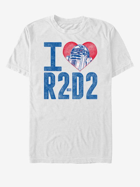 ZOOT.Fan Weißes Unisex-T-Shirt Star Wars R2D2 Love