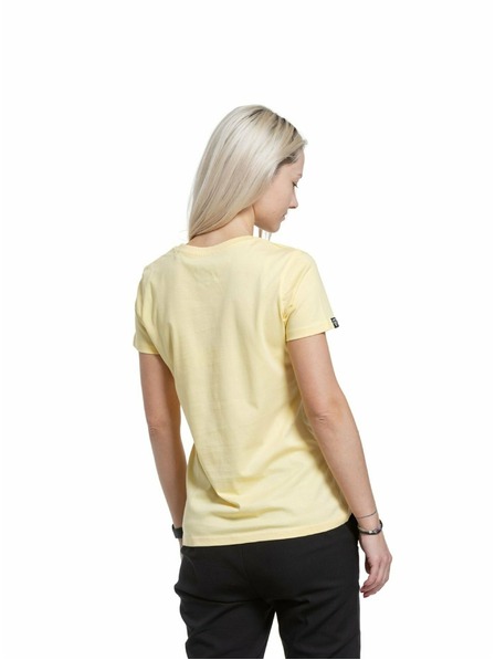 Meatfly Meatfly Damen T-Shirt Ladies MF Logo Light Yellow | Gelb | Größe XS | 100% Baumwolle