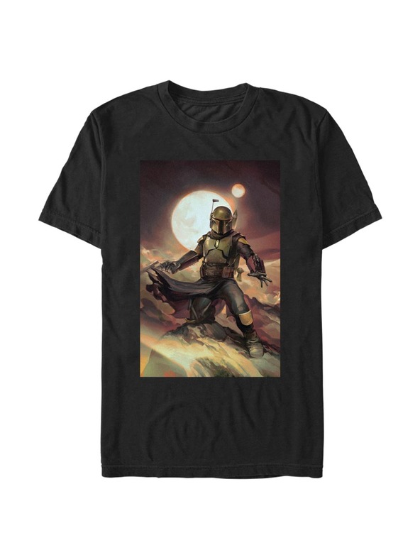 ZOOT.Fan Schwarzes Herren Star Wars Boba Malerei T-Shirt