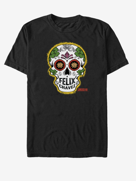 ZOOT.Fan Schwarzes Unisex-T-Shirt ZOOT.Fan MGM Chavez Skull