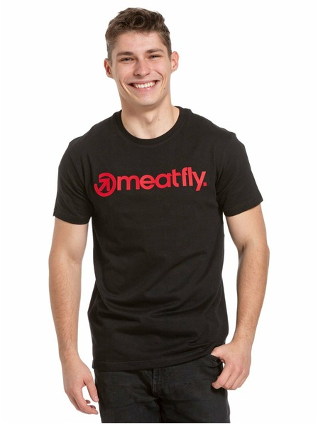Meatfly Meatfly Herren-T-Shirt Joe Red/Black | Rot | Größe S | 100% Baumwolle