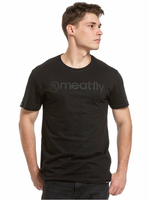 Meatfly Meatfly Herren-T-Shirt Joe Black/Black | Schwarz | Größe S | 100% Baumwolle