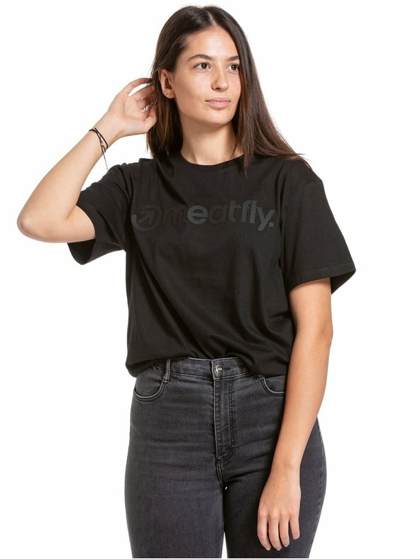 Meatfly Meatfly Herren-T-Shirt Joe Black/Black | Schwarz | Größe S | 100% Baumwolle