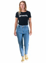 Meatfly Meatfly Damen-T-Shirt Ladies MF Logo A - Black | Größe M | 100% Baumwolle