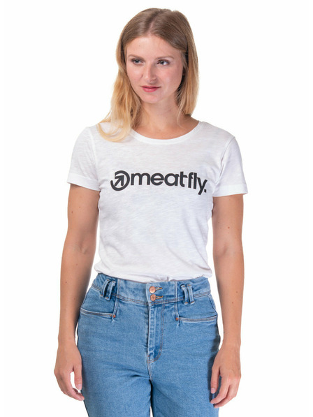 Meatfly Meatfly Damen-T-Shirt Ladies MF Logo B - White | Größe