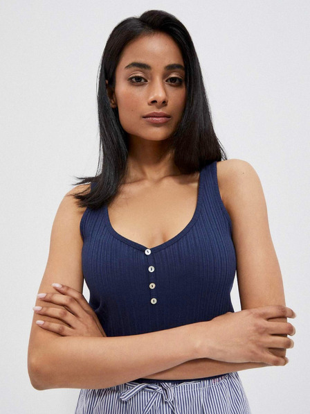 Moodo Dunkelblaues Damen-Tank-Top Moodo