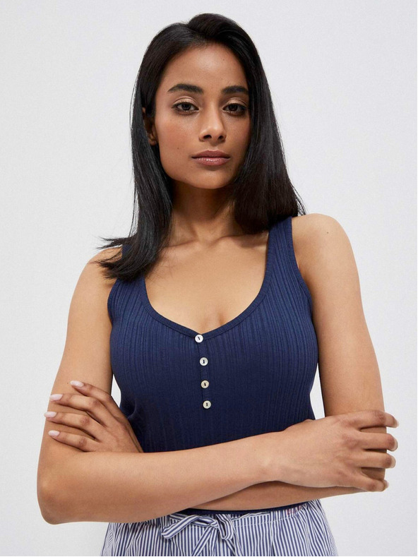 Moodo Dunkelblaues Damen-Tank-Top Moodo
