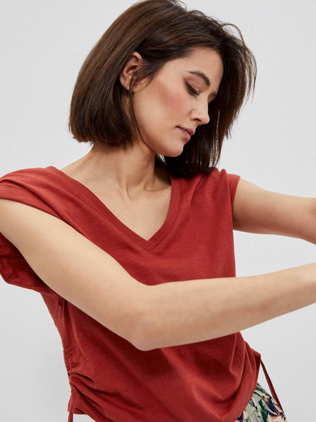 Moodo Moodo Orangefarbenes Damen-T-Shirt