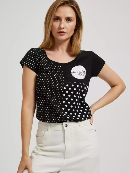 Moodo Damen Polka Dot Shirt Moodo